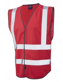 Leo Pilton Reflective Waistcoat - Red Clothing